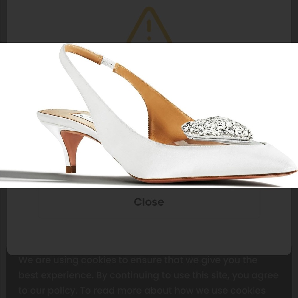 Aquazzura White Embellished Flats